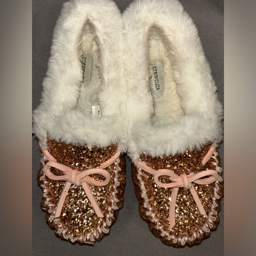Crewcuts sparkly moccasins kids size 2 brand new - Picture 3 of 6